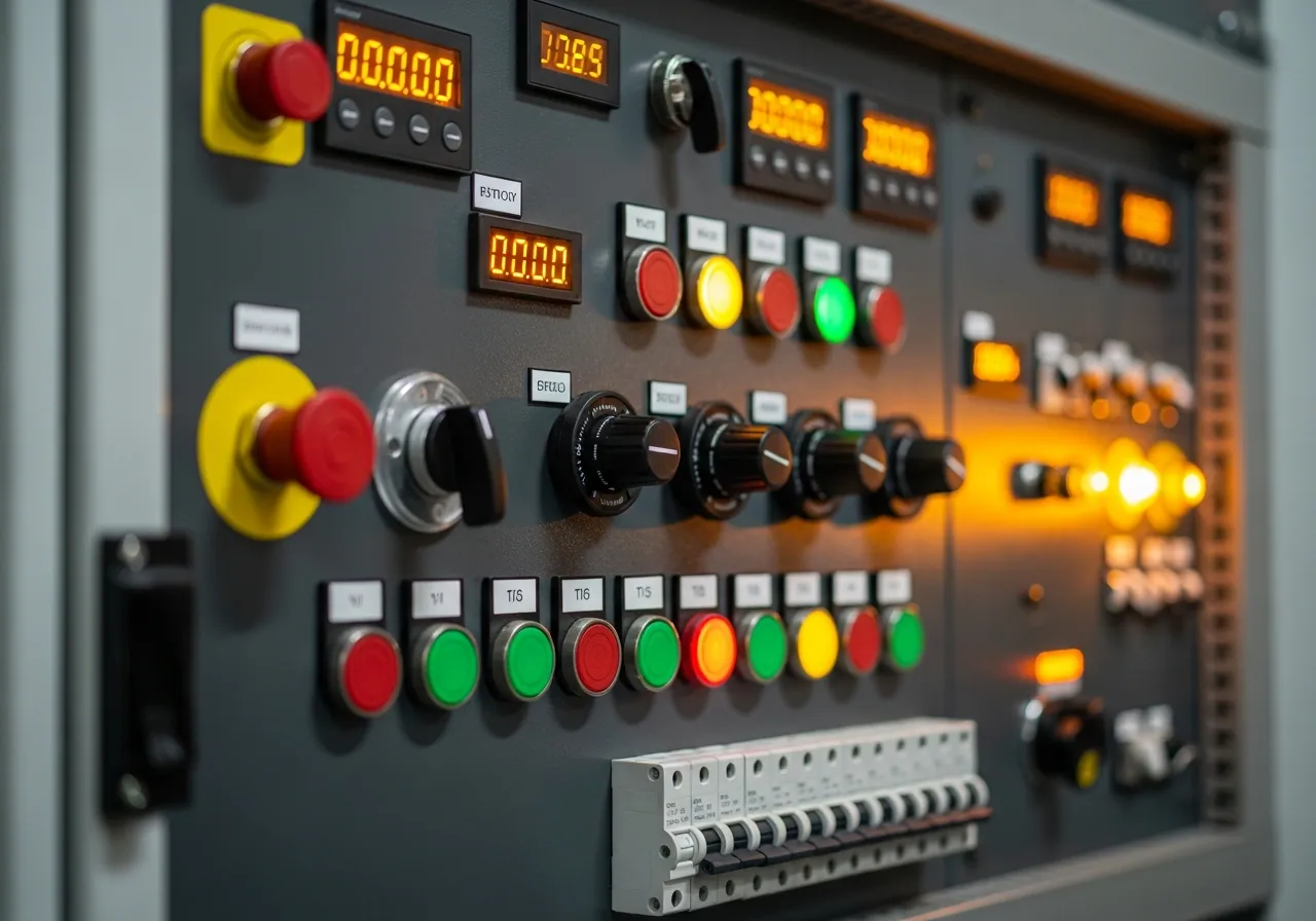 Industrial furnace control panel